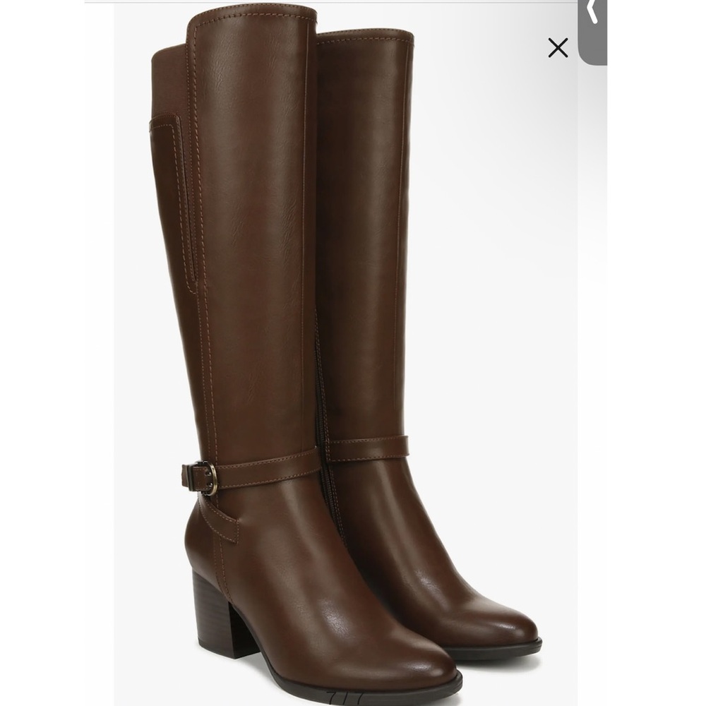 Elegant Brown Leather Knee-High Boots